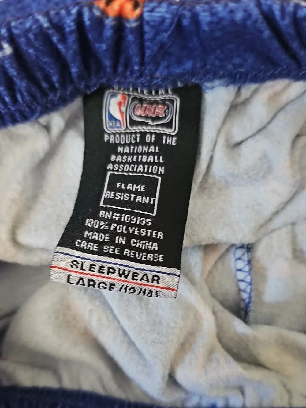NBA Lounge Pants in Blue with Orange Accent